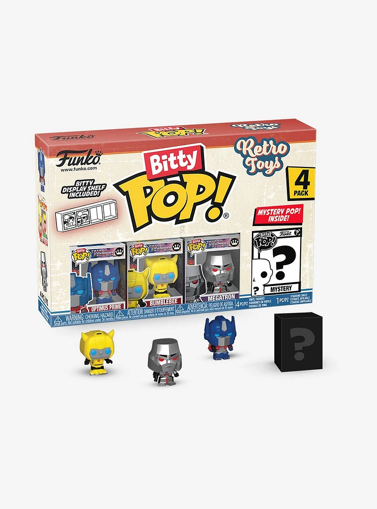 Funko Bitty Pop! Retro Toys Transformers Optimus Prime & Friends Blind Box Mini Vinyl Figure Set