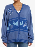 Disney Stitch Tropical Flowers Varsity Girls Cardigan