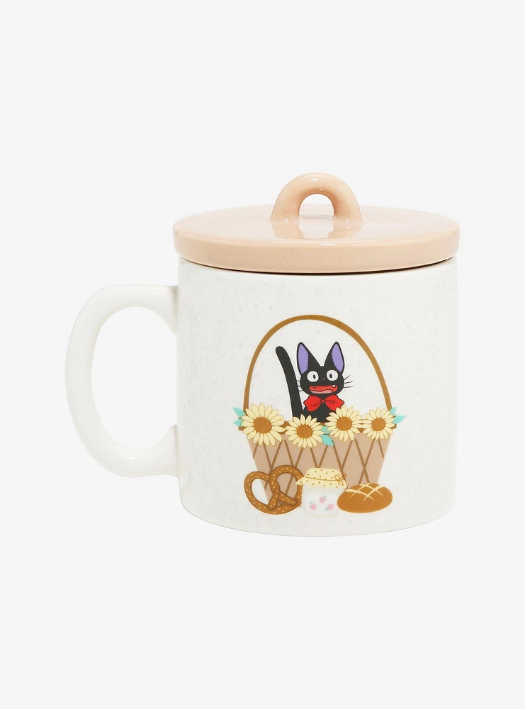 Studio Ghibli® Kiki's Delivery Service Jiji Flowers Mug With Lid