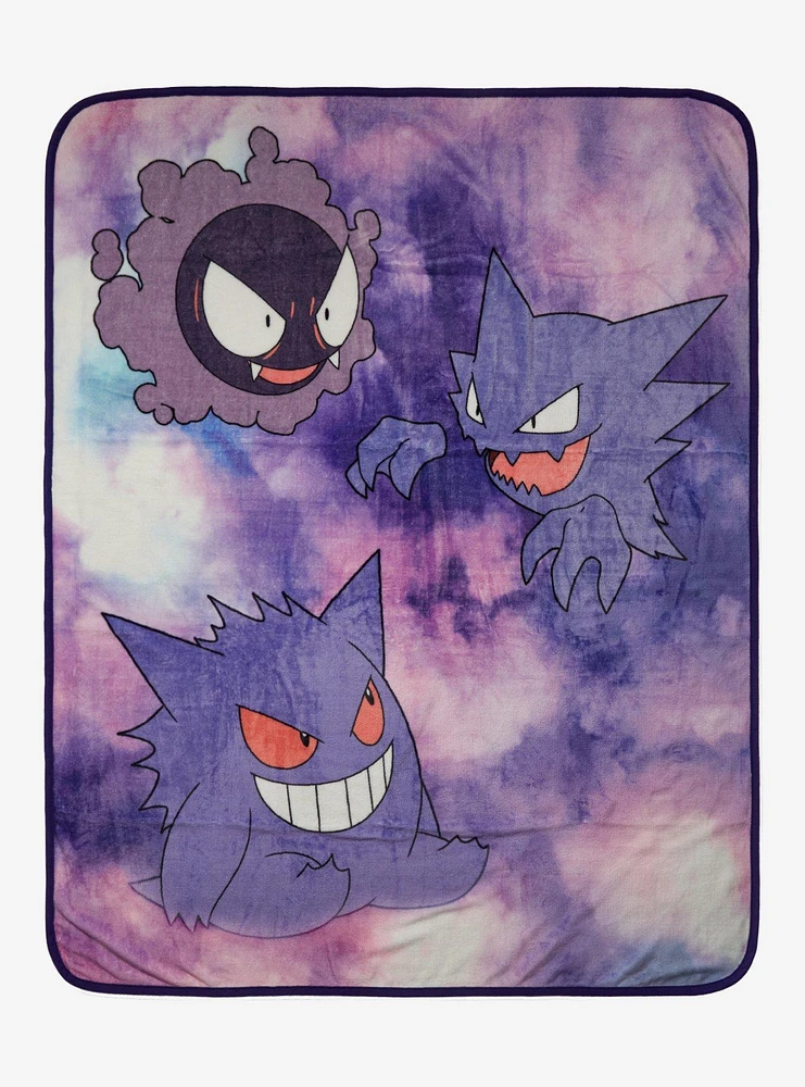 Pokemon Gengar Evolution Throw Blanket