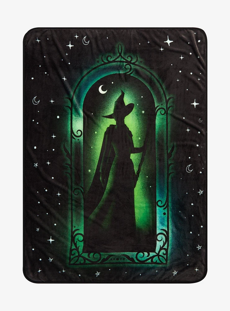 Wicked Elphaba Silhouette Frame Throw Blanket