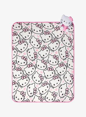 Hello Kitty Pink Plush & Throw Blanket Set