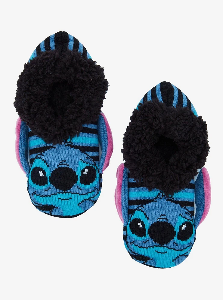 Disney Lilo & Stitch Striped Stitch Slipper Socks - BoxLunch Exclusive