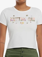 Thorn & Fable Knitting Club Patchwork Print Girls Baby T-Shirt