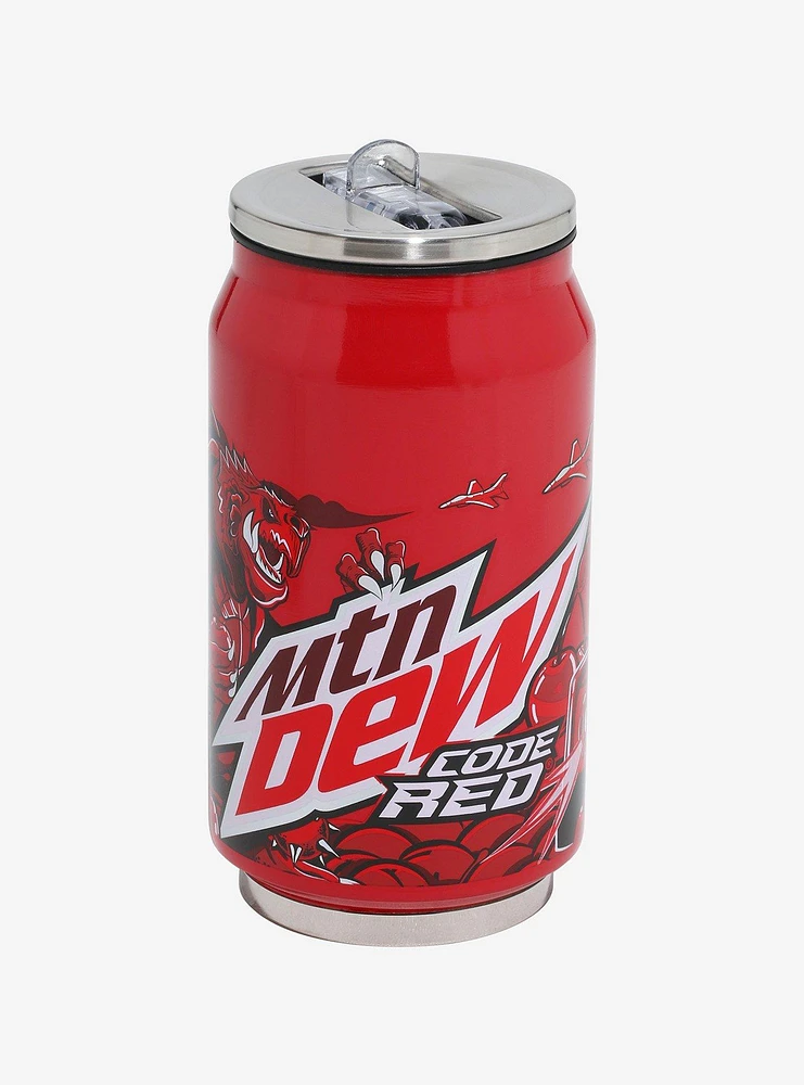 Mountain Dew Code Red Soda Can Water Bottle