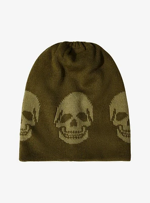 Green Skull Beanie