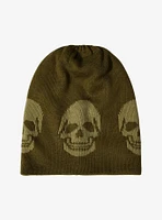 Green Skull Beanie