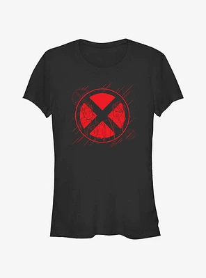 Marvel X-Men '97 Jubilee And Sunspot Silhouette Girls T-Shirt