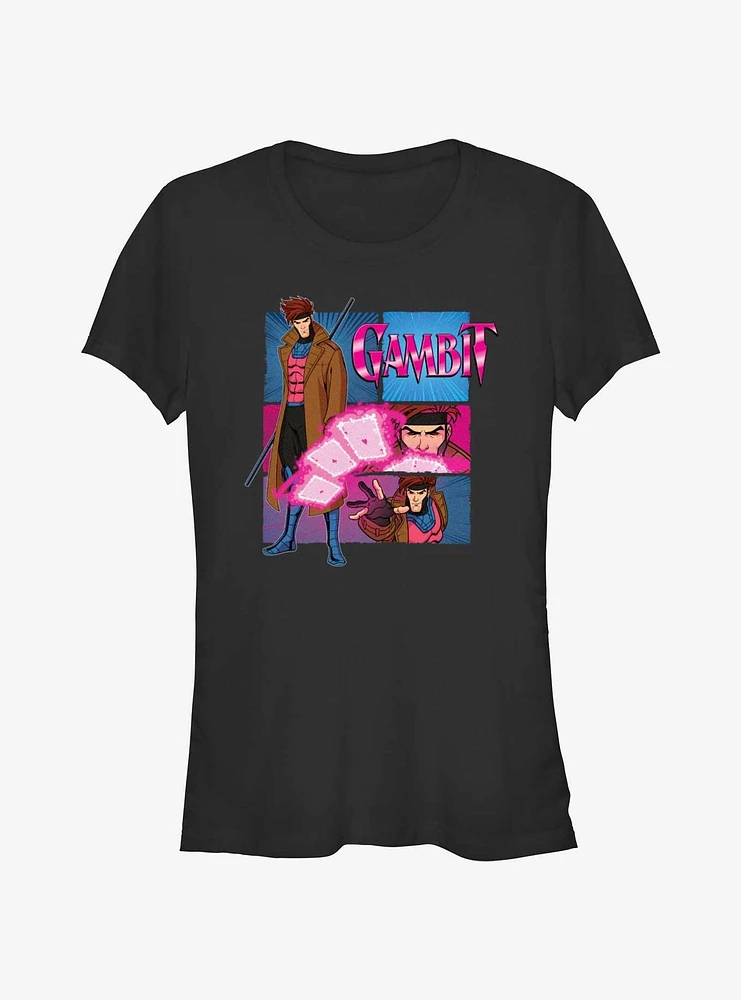 Marvel X-Men '97 Gambit Cards Girls T-Shirt