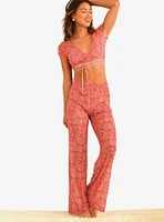 Dippin' Daisy's That Girl Swim Cover-Up Pants Pink Paisley