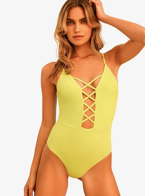 Dippin' Daisy's Bliss Moderate Coverage Swim One Piece Green Tea