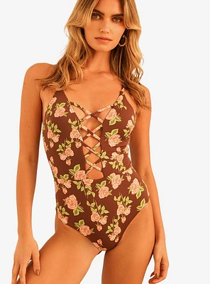 Dippin' Daisy's Bliss Moderate Coverage Swim One Piece Rosebud