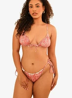 Dippin' Daisy's Bella Triangle Swim Top Pink Paisley