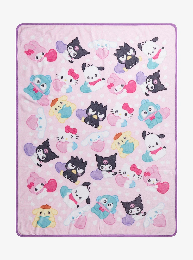 Hello Kitty And Friends Heart Throw Blanket