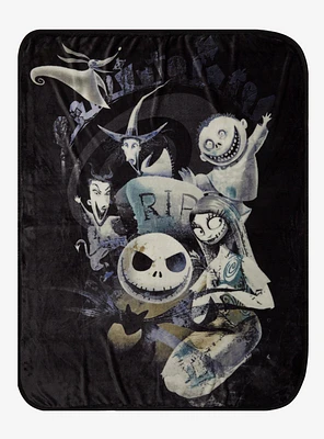 The Nightmare Before Christmas Tombstone Throw Blanket