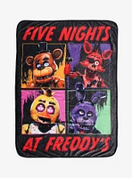 Five Nights At Freddy's Character Grid Throw Blanket