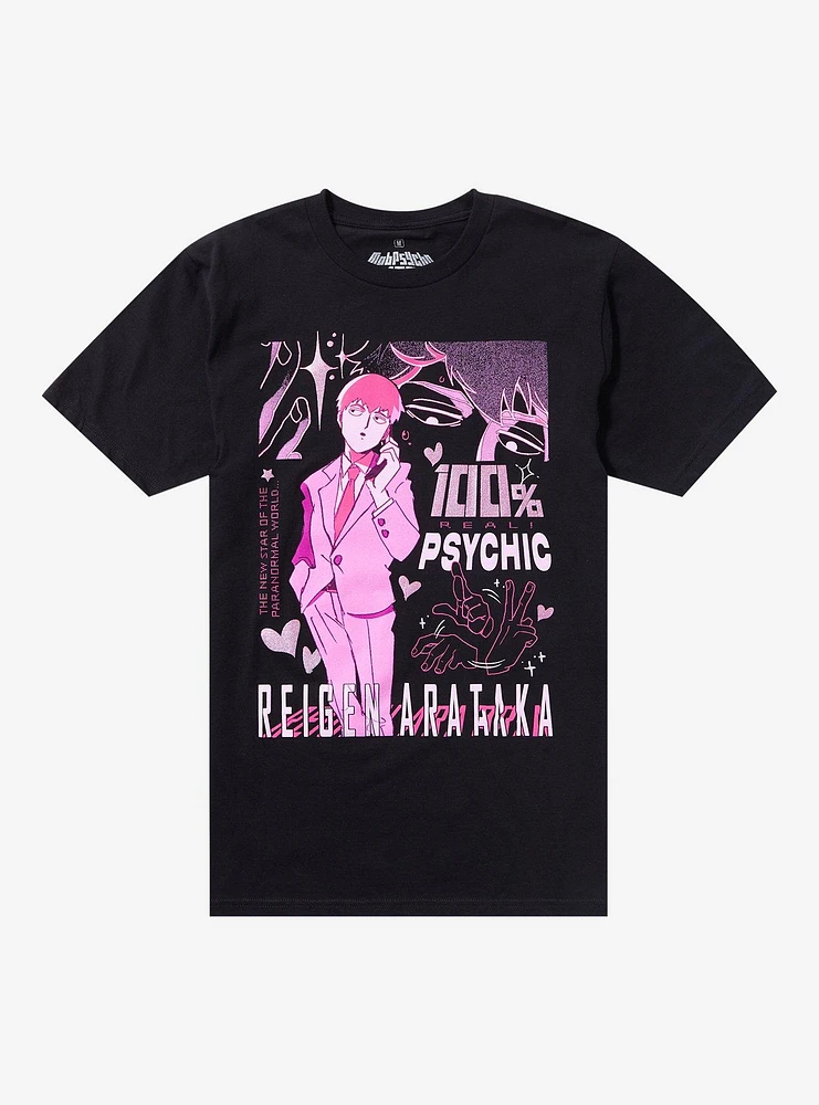 Mob Psycho 100 Reigen Arataka Pink T-Shirt