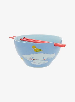 Cinnamoroll Blue Bubbles Ramen Bowl With Chopsticks