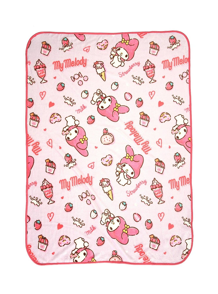 My Melody Treats Throw Blanket