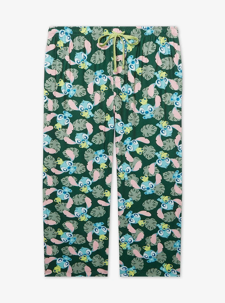 Disney Lilo & Stitch Frog Palm Frond Allover Print Women's Plus Sleep Pants - BoxLunch Exclusive