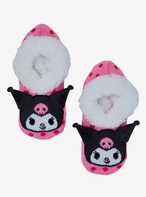 Sanrio Kuromi Polka Dot Slipper Socks - BoxLunch Exclusive