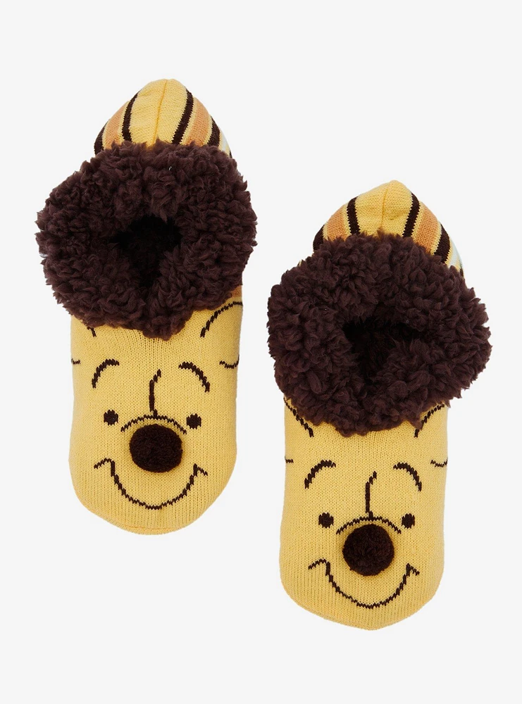 Disney Winnie the Pooh Striped Pooh Bear Slipper Socks - BoxLunch Exclusive