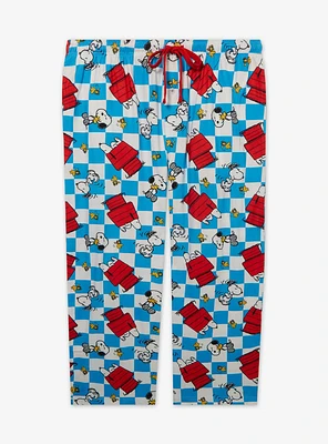 Peanuts Snoopy Checkered Allover Print Women's Plus Sleep Pants - BoxLunch Exclusive