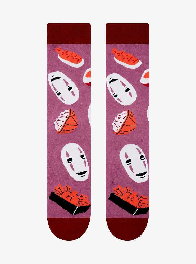 Studio Ghibli Spirited Away No-Face Food Allover Print Crew Socks - BoxLunch Exclusive