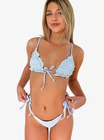 Dippin' Daisy's Bella Triangle Swim Top Lace Sky