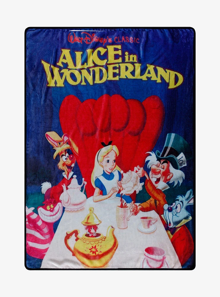 Disney Alice In Wonderland Poster Throw Blanket