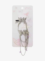 Sweet Society Butterfly Chain Hair Clip Set