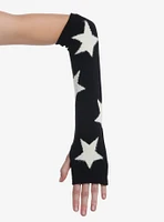 Black & White Fuzzy Star Arm Warmers