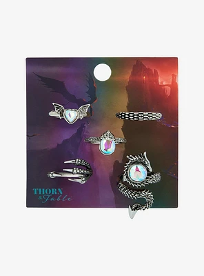 Thorn & Fable Dragon Gem Ring Set