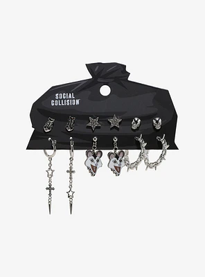 Social Collision Punk Possum Spike Earring Set