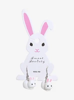 Sweet Society White Bunny Drop Earrings