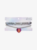 Sweet Society Teddy Bear Heart Choker Necklace Set