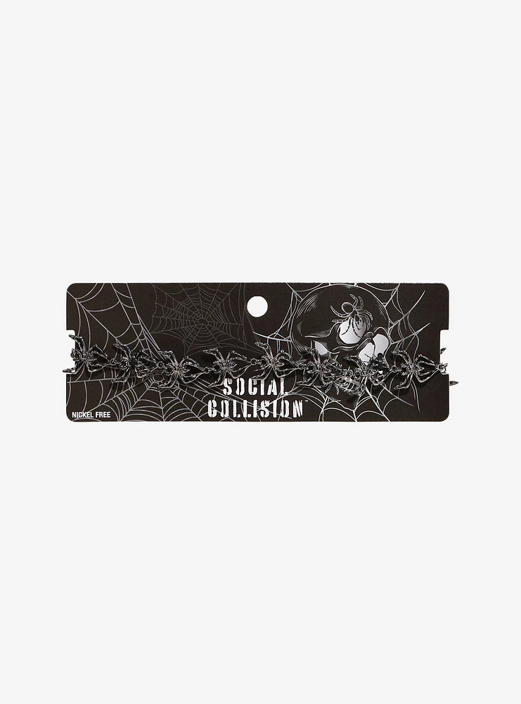 Social Collision Spider Charm Choker