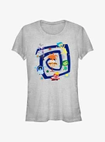 Disney Pixar Inside Out 2 All Emotions Swirling Girls T-Shirt