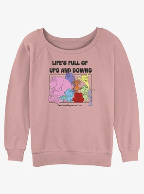 Disney Pixar Inside Out 2 Life's Full Of Ups And Downs Girls Slouchy Sweatshirt