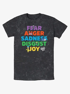 Disney Pixar Inside Out 2 All The Emotions Mineral Wash T-Shirt