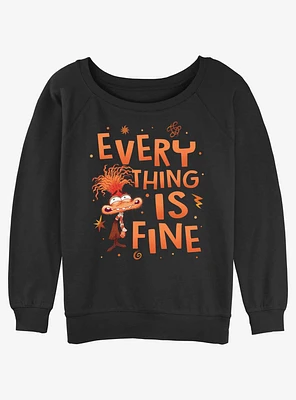 Disney Pixar Inside Out 2 This Is Fine Girls Slouchy Sweatshirt