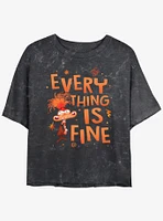 Disney Pixar Inside Out 2 This Is Fine Girls Mineral Wash Crop T-Shirt