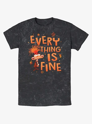 Disney Pixar Inside Out 2 This Is Fine Mineral Wash T-Shirt