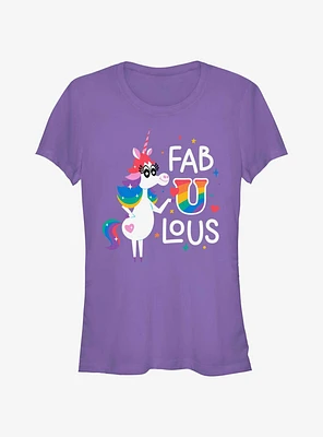 Disney Pixar Inside Out 2 Unicorn Fabulous Rainbow Girls T-Shirt