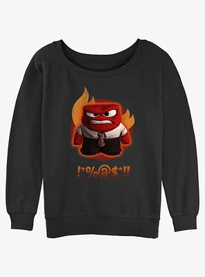 Disney Pixar Inside Out 2 Anger Managed Girls Slouchy Sweatshirt