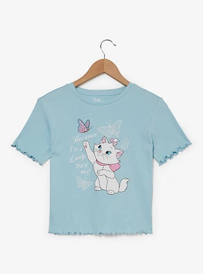 Disney The Aristocats Marie Butterfly Women's Cropped Baby Tee — BoxLunch Exclusive