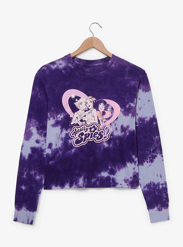 Totally Spies! Group Portrait Women's Tie-Dye Cropped Long Sleeve T-Shirt - BoxLunch Exclusive