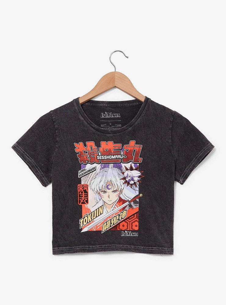 InuYasha Sesshomaru Poster Portrait Women's Cropped Baby Tee - BoxLunch Exclusive