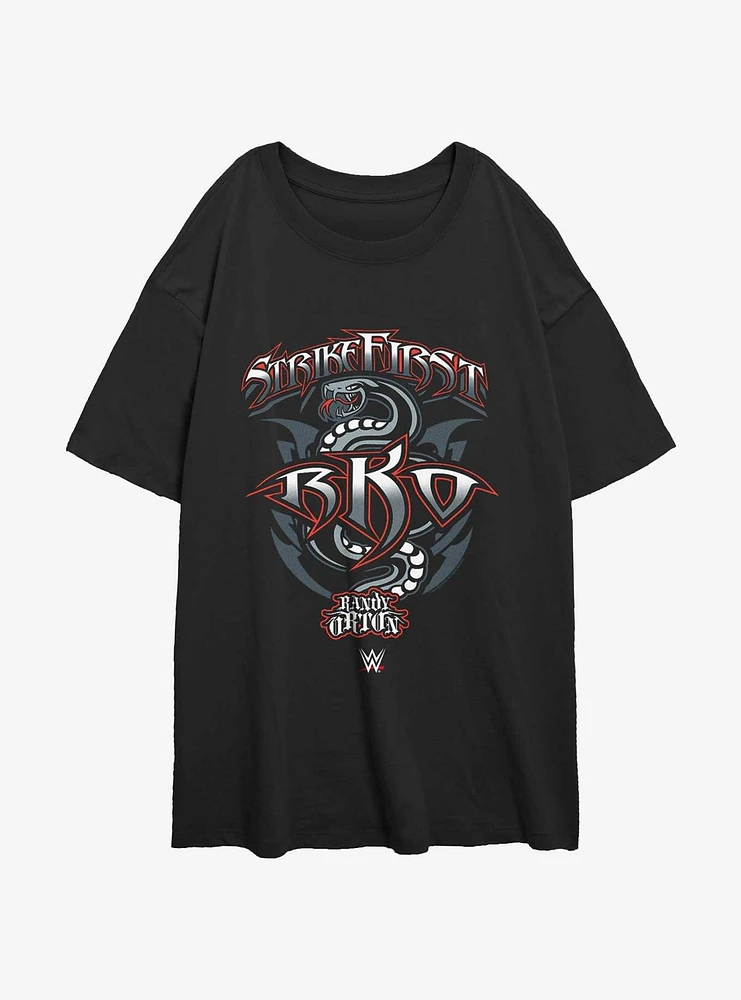 WWE Randy Orton RKO Strike First Girls Oversized T-Shirt