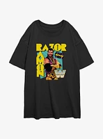 WWE Razor Ramon Hype Girls Oversized T-Shirt